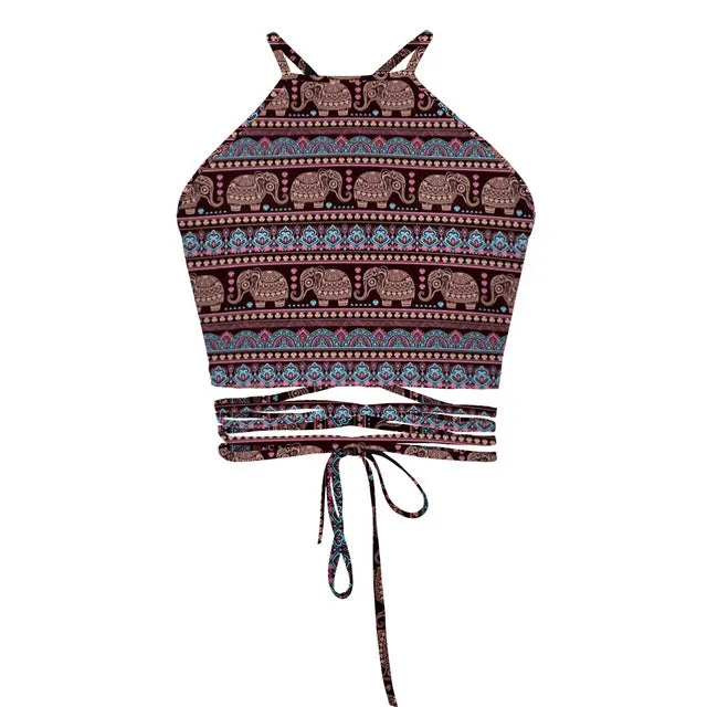 UIDEAZONE Cropped Top Female Halter Top Camis Vest Brandy Melville 3D Creative Sexy Debardeur Women Strappy Bustier Harajuku Top