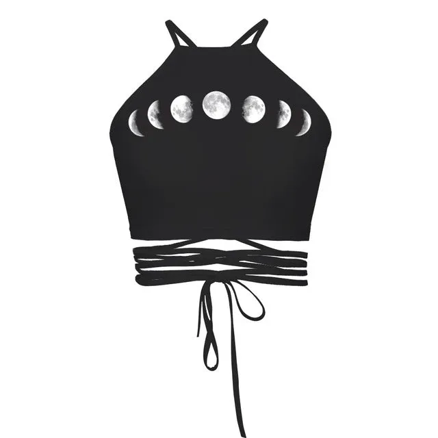 UIDEAZONE Cropped Top Female Halter Top Camis Vest Brandy Melville 3D Creative Sexy Debardeur Women Strappy Bustier Harajuku Top