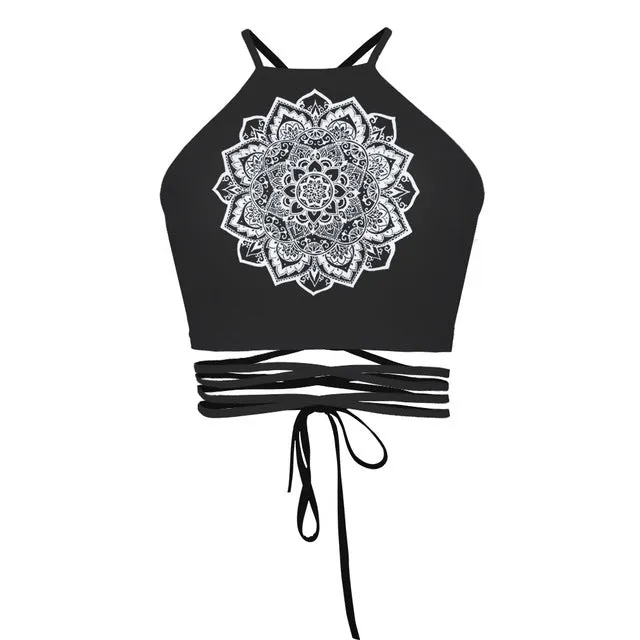 UIDEAZONE Cropped Top Female Halter Top Camis Vest Brandy Melville 3D Creative Sexy Debardeur Women Strappy Bustier Harajuku Top
