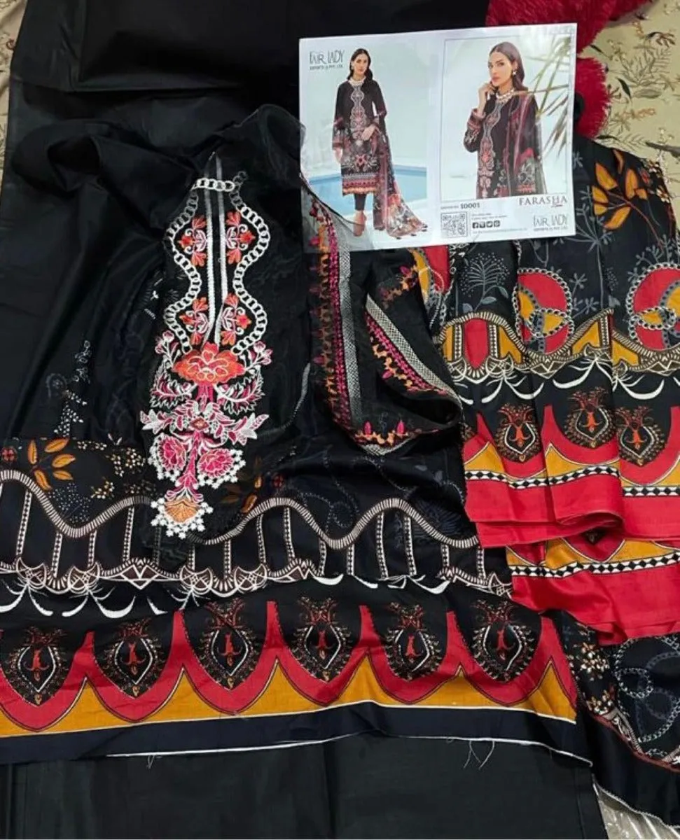 Unstitched Pure Jam Satin Pakistani Style Suits With Embroidery Patch