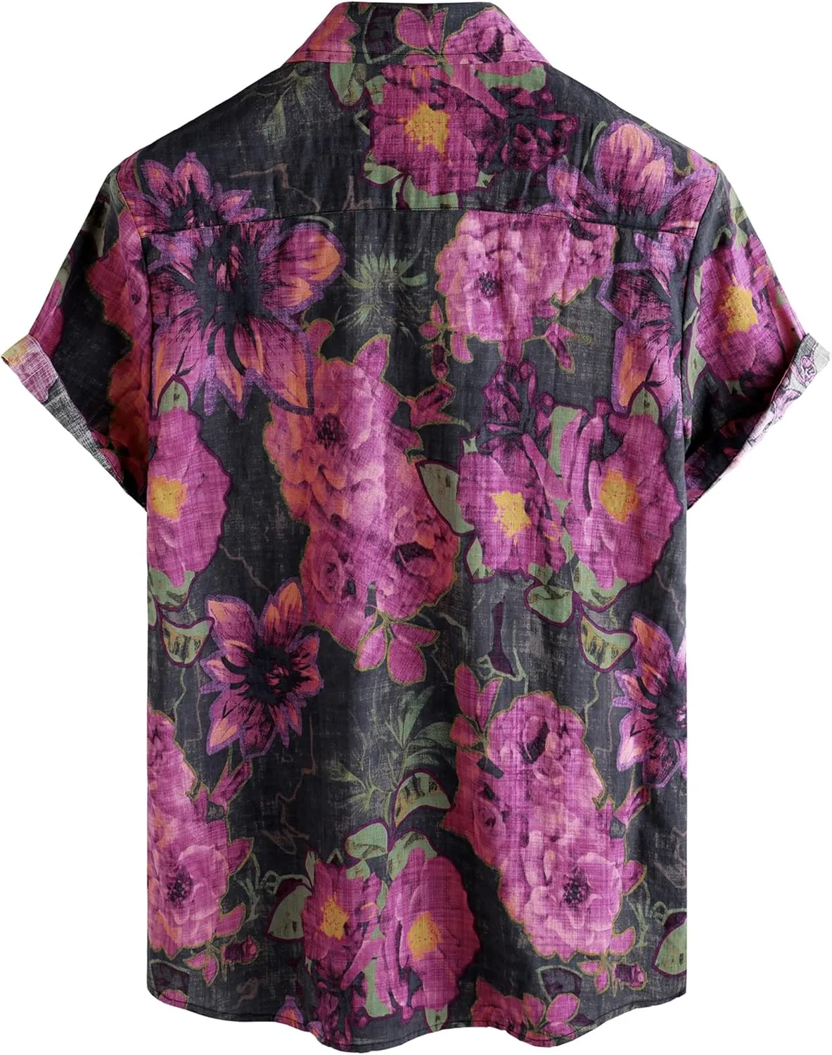 VATPAVE Mens Casual Hawaiian Floral Shirts Short Sleeve Button Down Tropical Shirts Beach Summer Shirts