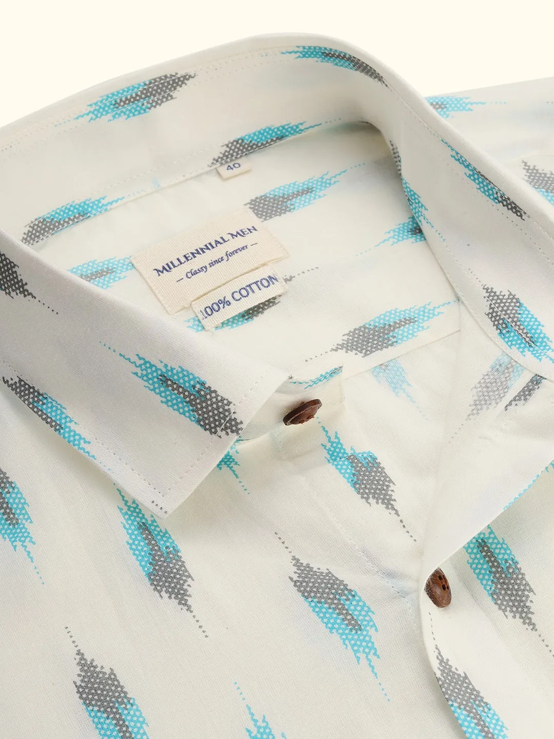 White Cotton Full Sleeves Shirts For Men-Mmf0209