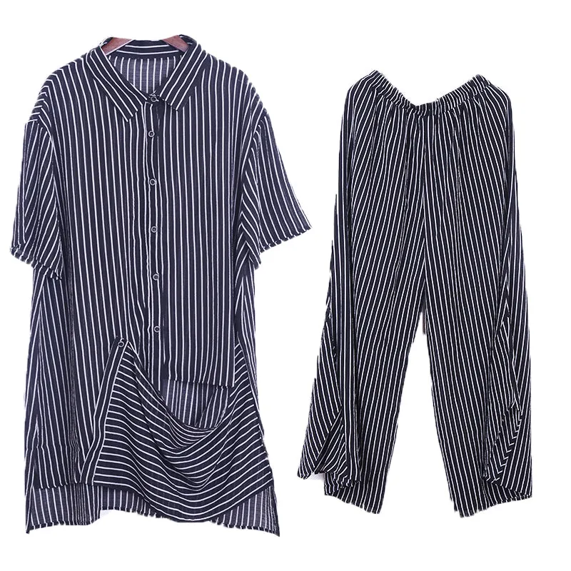 Women Summer Suits Loose Women Wide Legs ATM96253