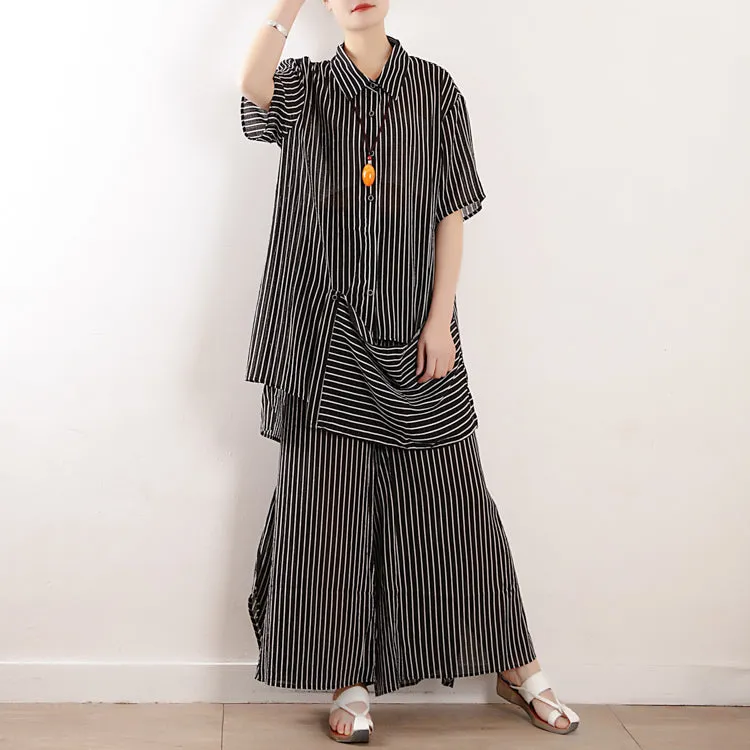 Women Summer Suits Loose Women Wide Legs ATM96253